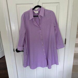 Tuckernuck Lavendar Oxford Harris Shirt dress